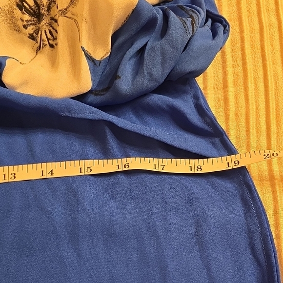 Black Level Chico's Blue and White Floral Midi Dress - Picture 12 of 14